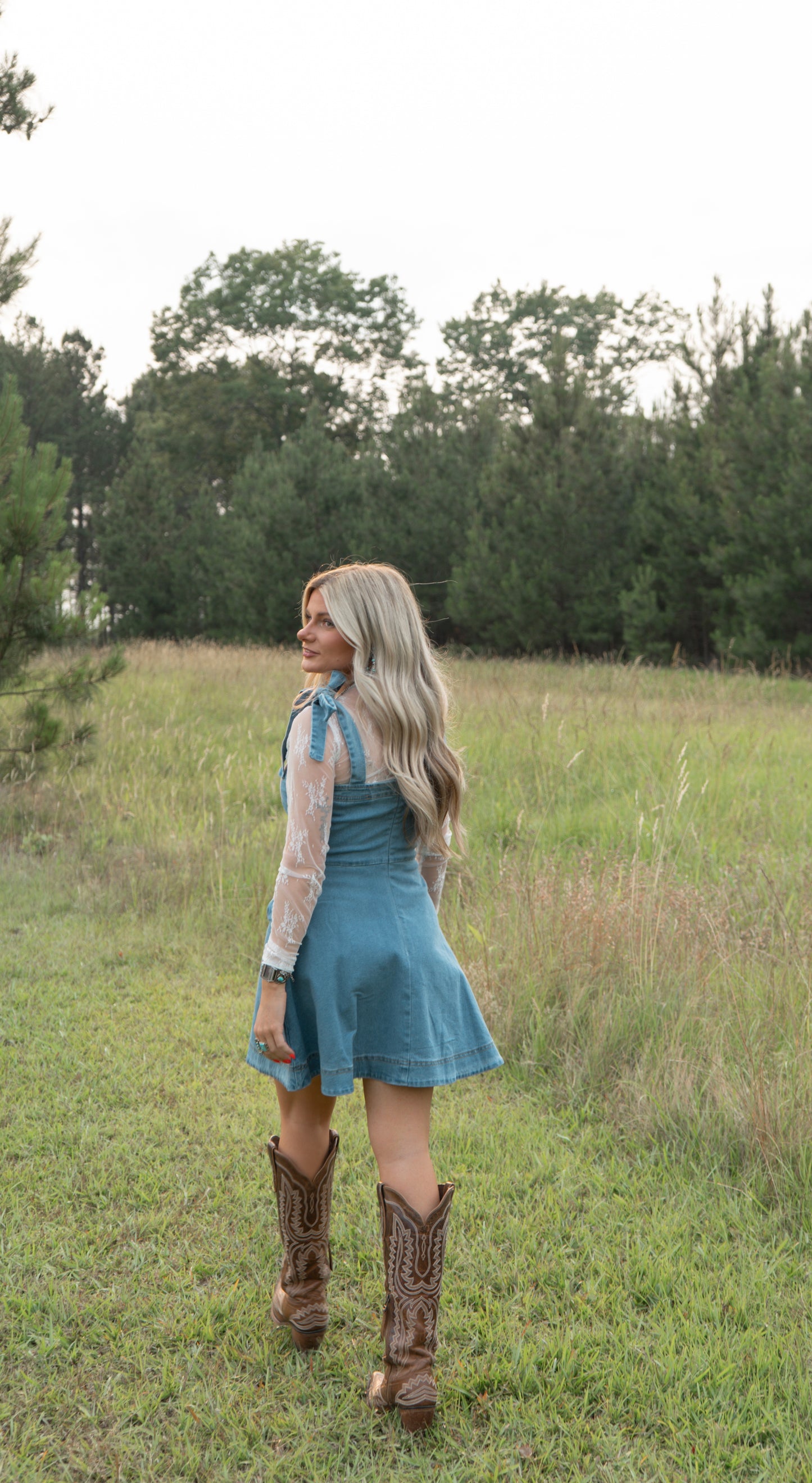 Moroney - Denim Tie Mini Dress