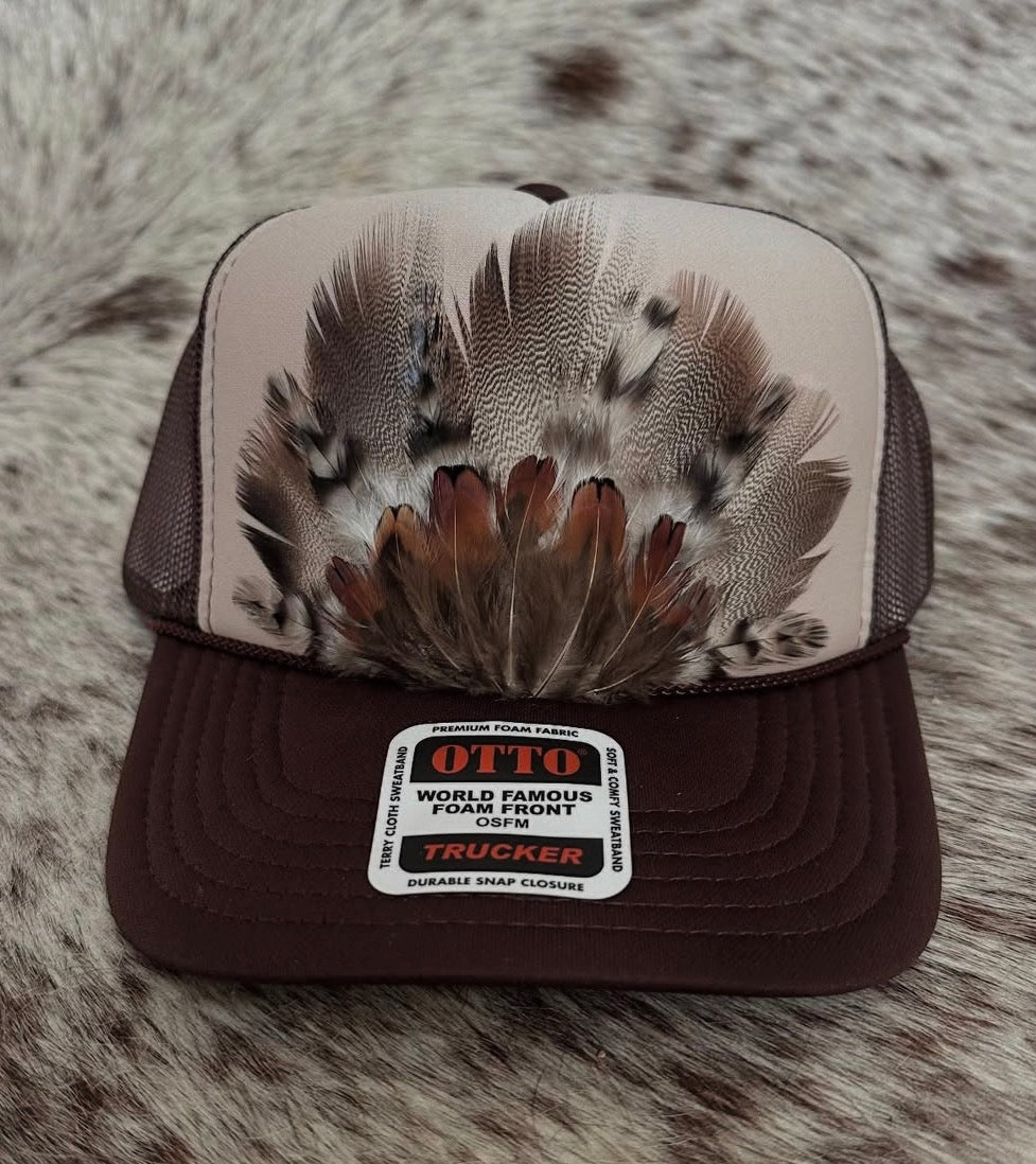 Feather Trucker Hat