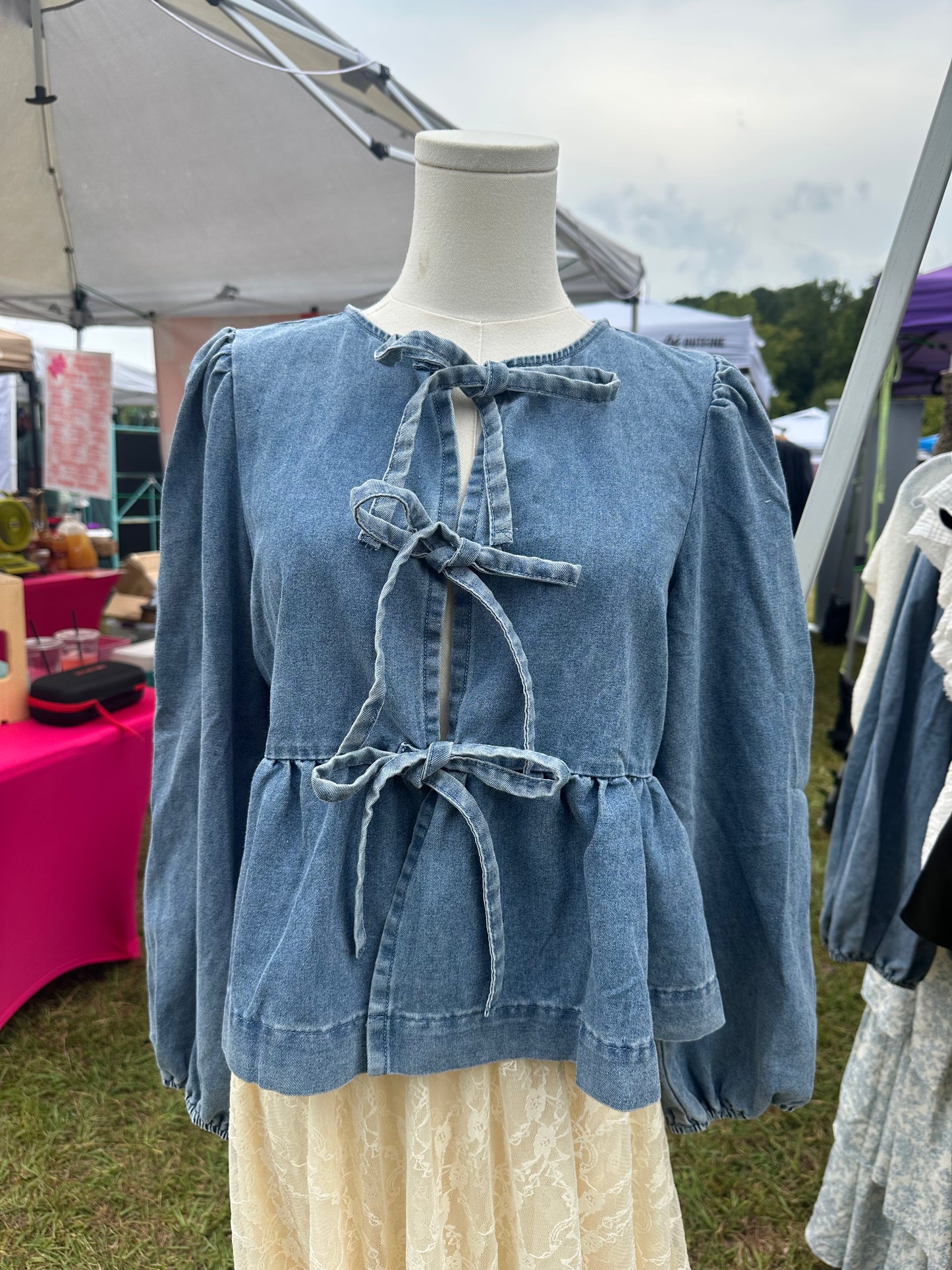 Daisy Mae Denim Long Sleeve Top