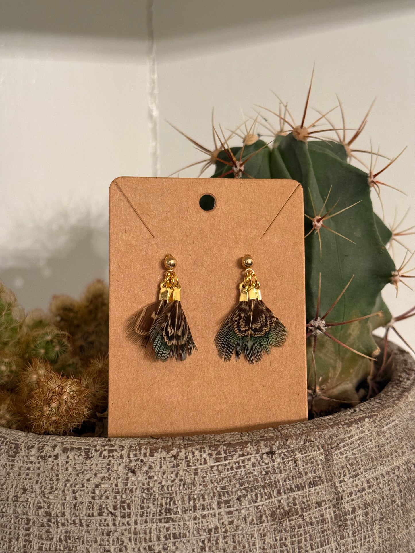 Natural Feather Earrings