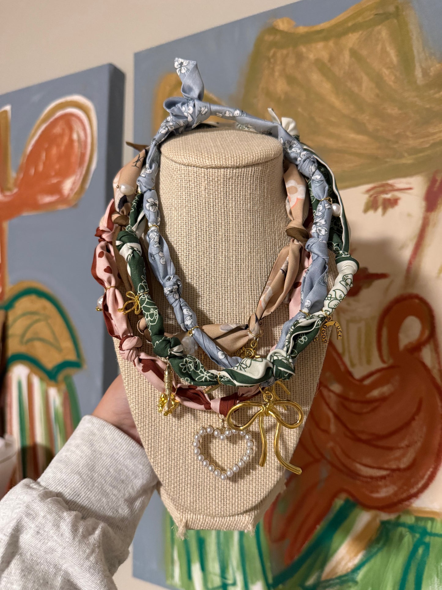 Southern Charm Strands – Silk Scarf Necklace