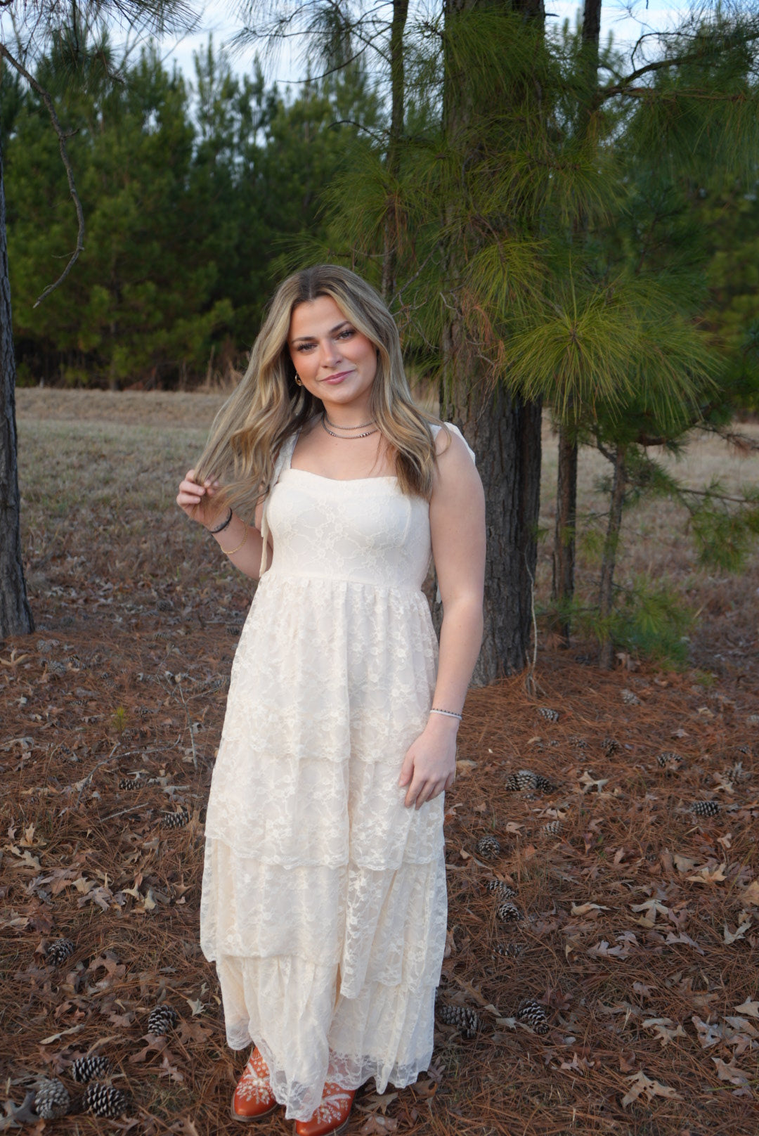 Prairie Lace Maxi Dress