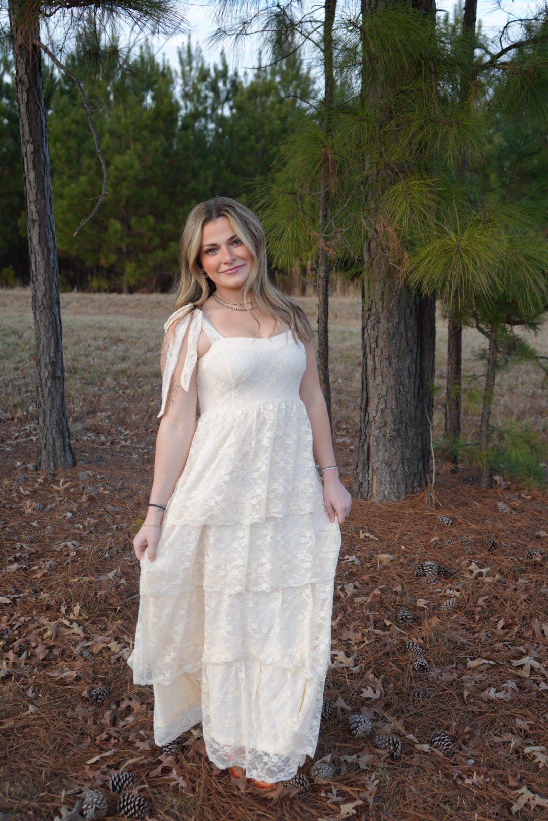 Prairie Lace Maxi Dress