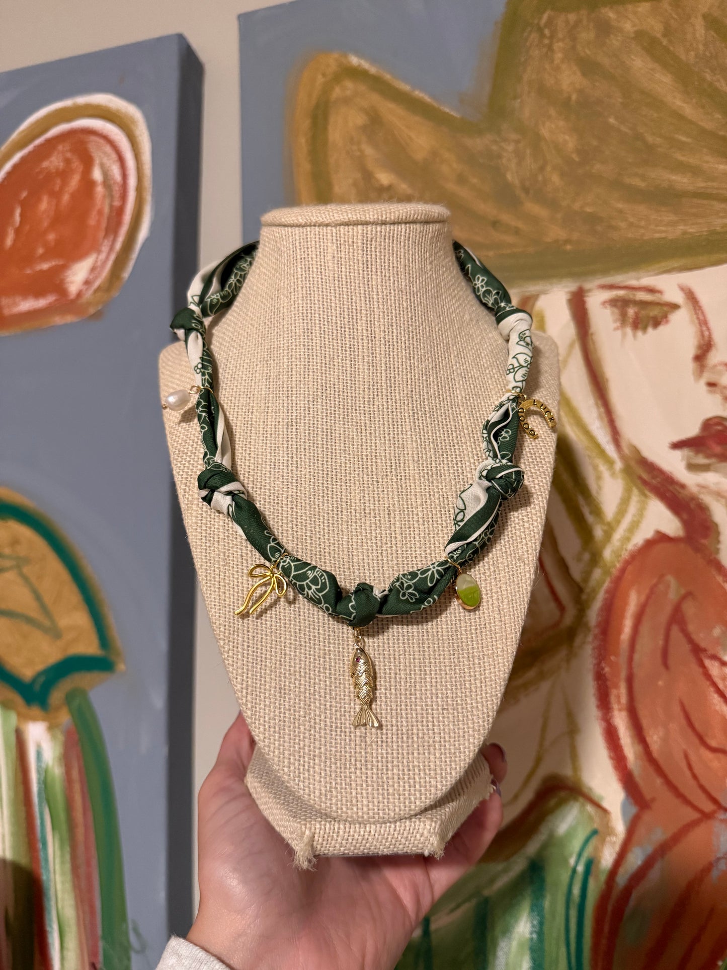 Southern Charm Strands – Silk Scarf Necklace