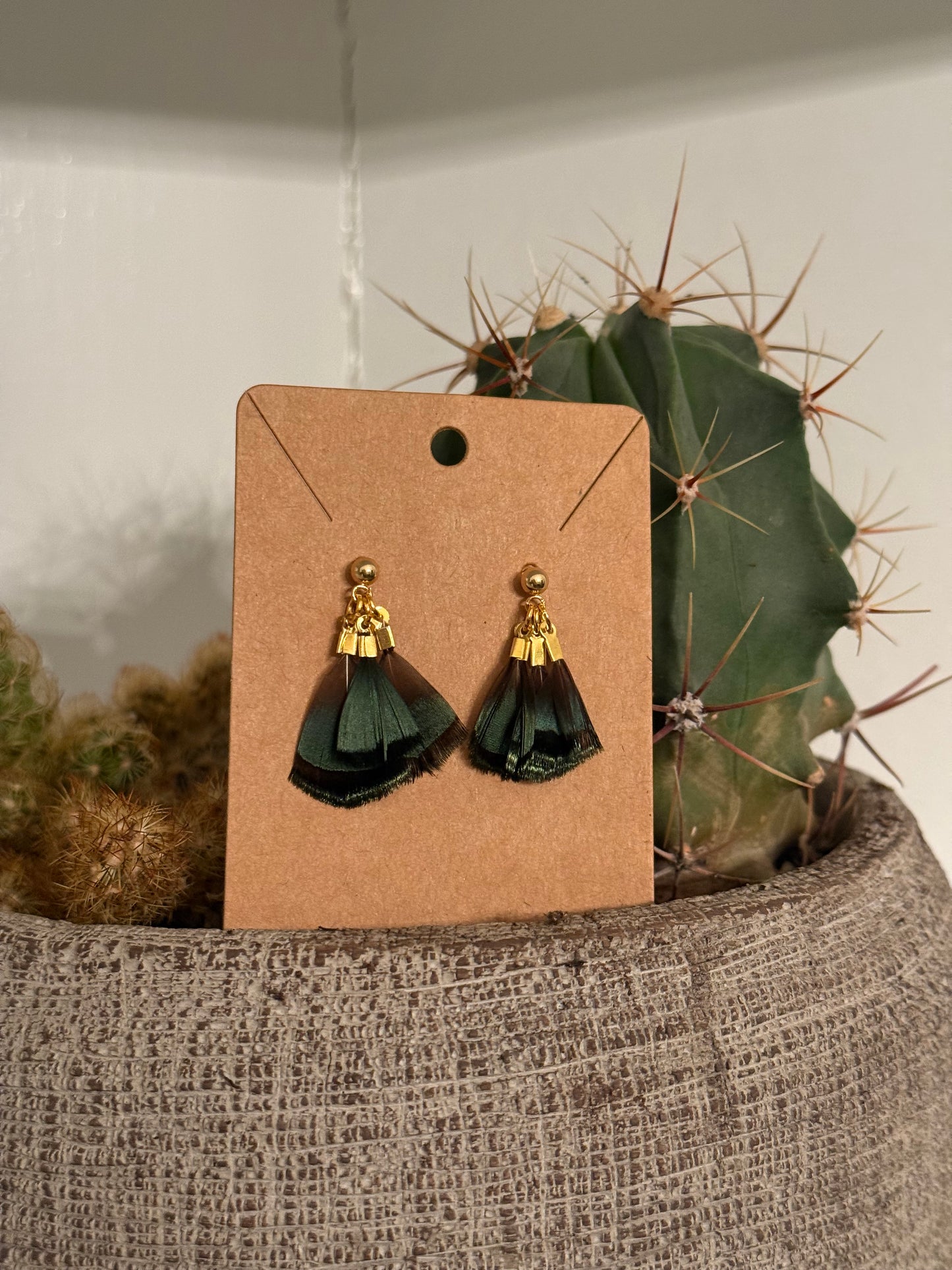 Natural Feather Earrings