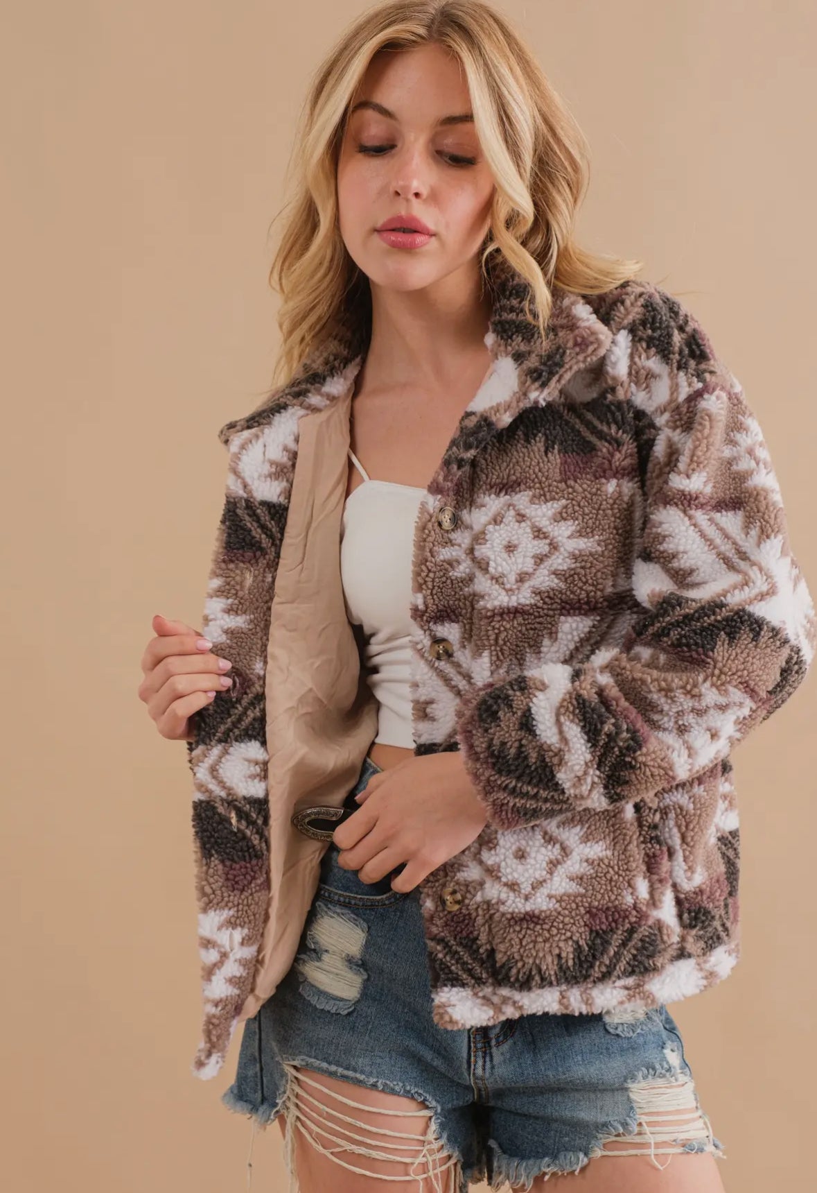 Out West - Aztec Sherpa Jacket