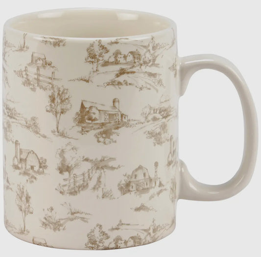 Farmhouse Toile Mug