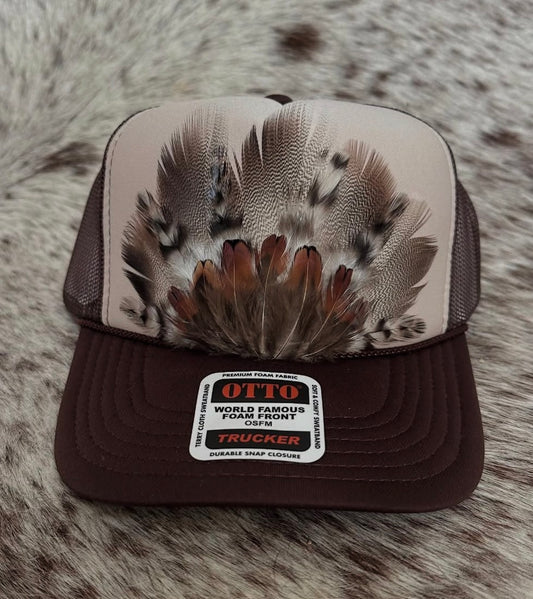 Feather Trucker Hat