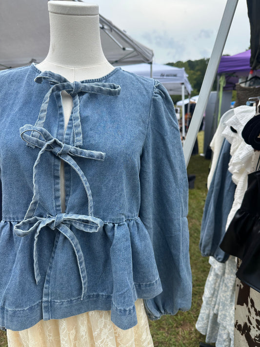 Daisy Mae Denim Long Sleeve Top
