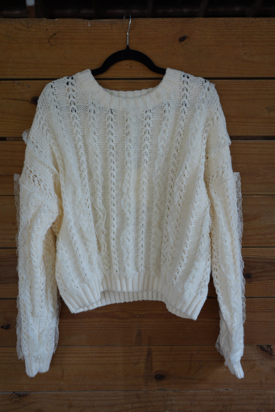 Southern Grace - Lace Sweater Top