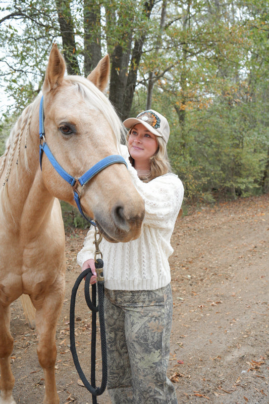 Southern Grace - Lace Sweater Top