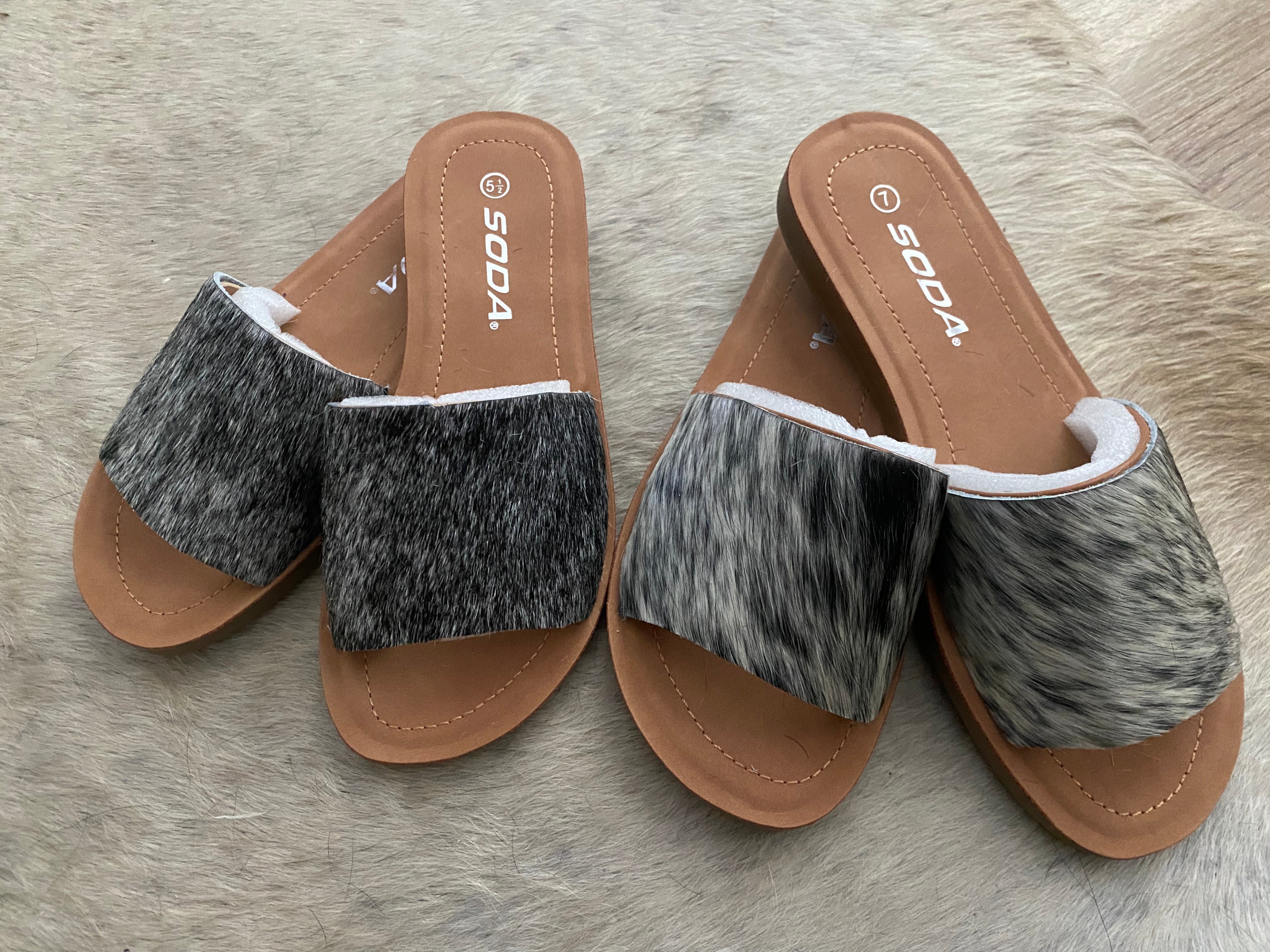 Genuine cowhide sandals selling