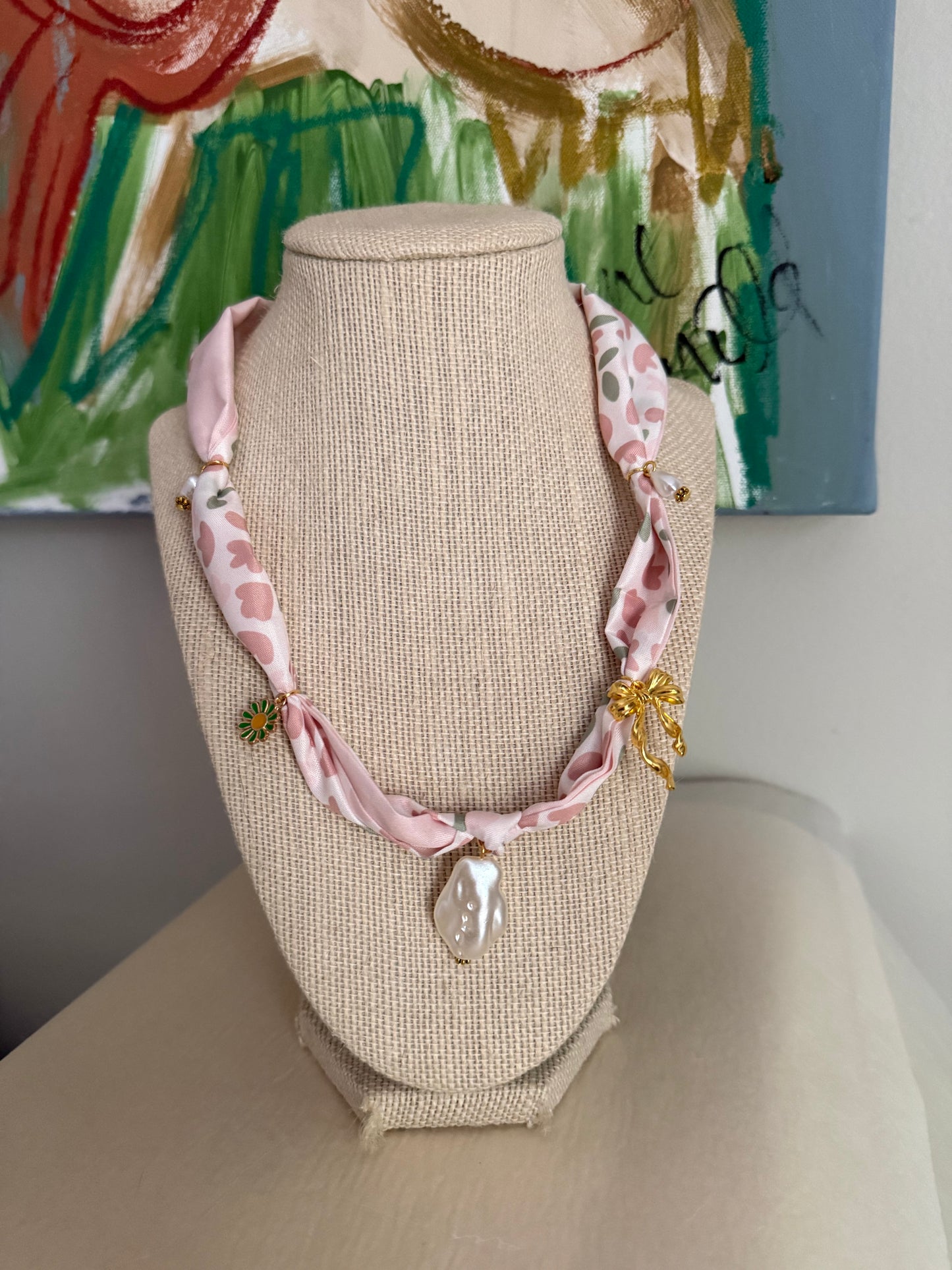 Southern Charm Strands – Silk Scarf Necklace
